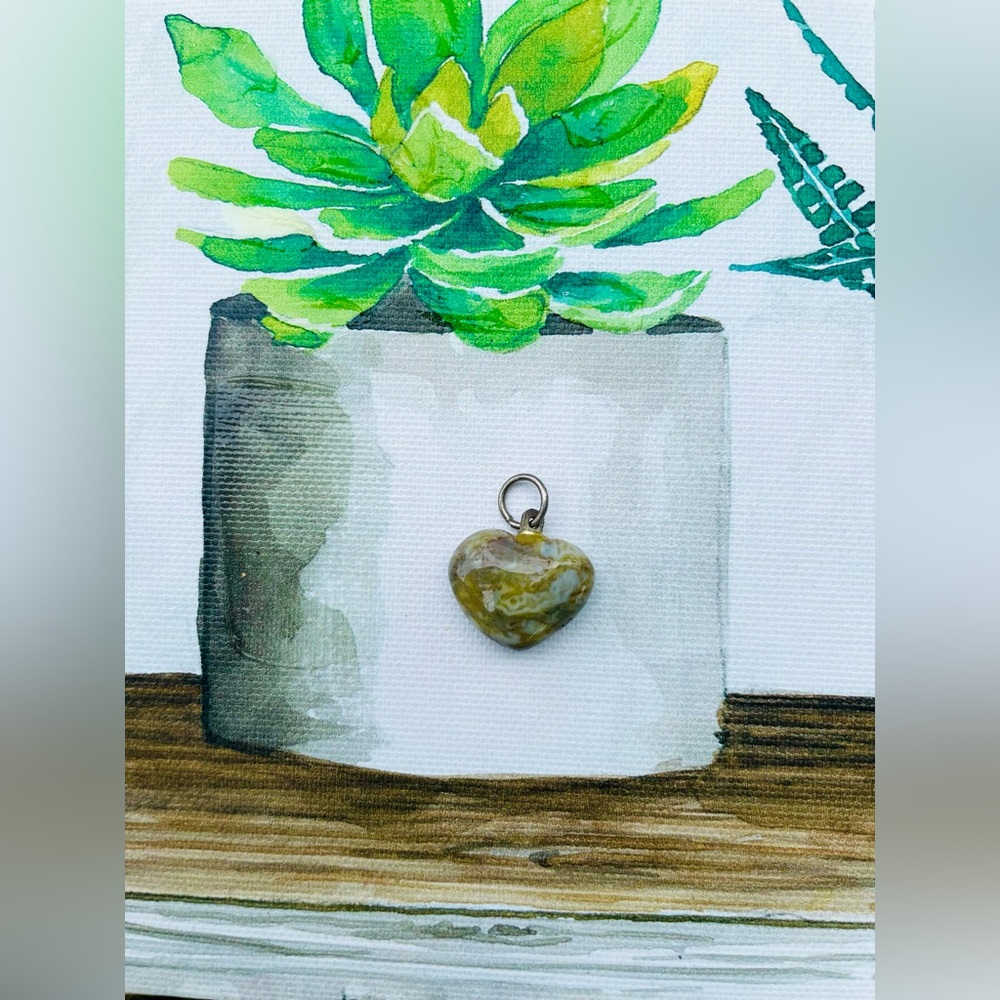 Heart-Shaped Stone Pendant